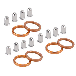 6 Exhaust Gaskets & 12 Cap Nuts For Honda Goldwing GL1500 Valkyrie GL1800 Rune