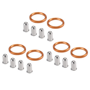 6 Exhaust Gaskets & 12 Cap Nuts For Honda Goldwing GL1500 Valkyrie GL1800 Rune