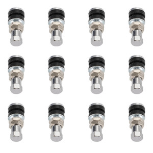 12pcs Short Chrome Metal Tire Valve Stems TR161 Bolts For ATV Go-karts Hot Rods