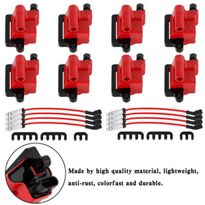 8x D581 Square Ignition Coils Ultra High & Spark Plug Wires 3859078 For GMC