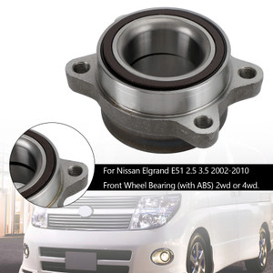 Front Wheel Bearing For Nissan Elgrand E51 2002-2010 2.5 3.5 With ABS 2WD 4WD
