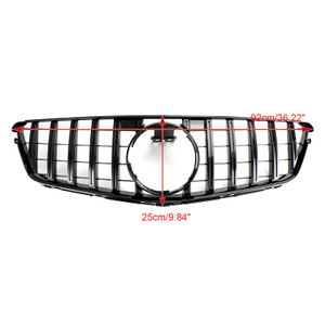 GT Style Front Bumper Grille Grill Fit Benz C-Class W204 C300 C350 2008-2014