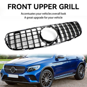 2015-2019 Mercedes Benz GLC X253 C253 Front Bumper Grille Grill Gloss Black Generic