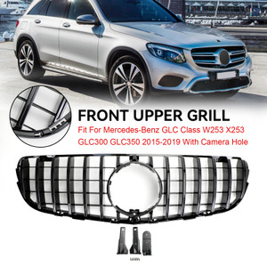 2015-2019 Mercedes Benz GLC X253 C253 Front Bumper Grille Grill Gloss Black Generic