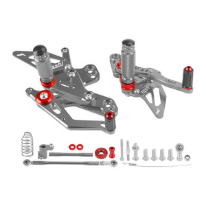 Aluminum Gray Rear Sets Footpegs Footrest For Honda CBR650R CB650R 2019-2023