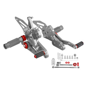 Aluminum Gray Rear Sets Footpegs Footrest For Honda CBR650R CB650R 2019-2023