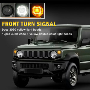 Pair of Front Turn Signal Lamp Light For Suzuki Jimny JB64 JB74 2019-2021 Smoked