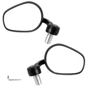 Black Motorcycle 7/8" Handle Bar End Mirrors For Yamaha MT-07 MT-09 MT-10 FZ-09