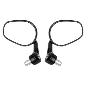 Black Motorcycle 7/8" Handle Bar End Mirrors For Yamaha MT-07 MT-09 MT-10 FZ-09