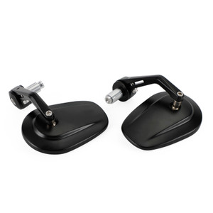 Black Motorcycle 7/8" Handle Bar End Mirrors For Yamaha MT-07 MT-09 MT-10 FZ-09