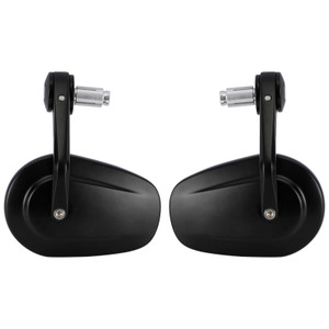 Black Motorcycle 7/8" Handle Bar End Mirrors For Yamaha MT-07 MT-09 MT-10 FZ-09