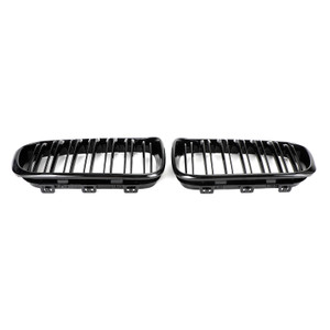 Front Kidney Grill Grille Fit BMW 1 Series F20 F21 2015-2017 Gloss Black Double