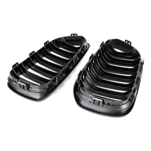 Front Kidney Grill Grille Fit BMW 1 Series F20 F21 2015-2017 Gloss Black Double