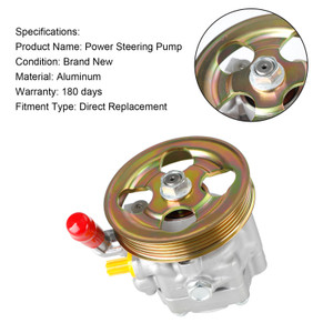 Power Steering Pump 34430FE040 Fit Subaru Impreza WRX STI 2002-2007 w/ Pulley