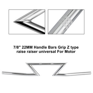 Universal 7/8" 22Mm Motorcycle Z-Bar Handlebar Chrome For Touring Street Glide