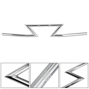Universal 7/8" 22Mm Motorcycle Z-Bar Handlebar Chrome For Touring Street Glide