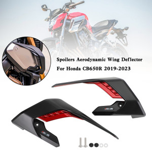 Side Spoilers Aerodynamic Wing Deflector Fairing For Honda CB650R 2019-2023 Red