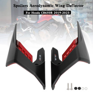 Side Spoilers Aerodynamic Wing Deflector Fairing For Honda CB650R 2019-2023 Red