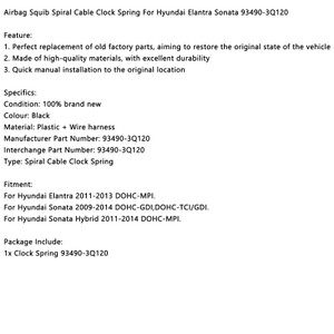 Airbag Squib Spiral Cable Clock Spring For Hyundai Elantra Sonata 93490-3Q120