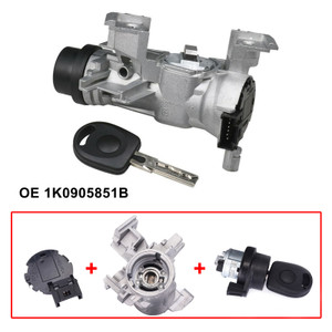 Ignition Switch With Lock Cylinder Key For Audi VW Golf SEAT 1K0905851B
