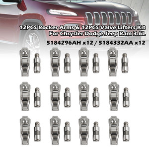 Chrysler Dodge Jeep Ram 3.6L 12PCS Rocker Arms & 12PCS Valve Lifters Kit