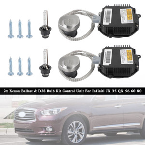 2x Xenon Ballast & D2S Bulb Kit Control Unit For Infiniti JX 35 QX 56 60 80