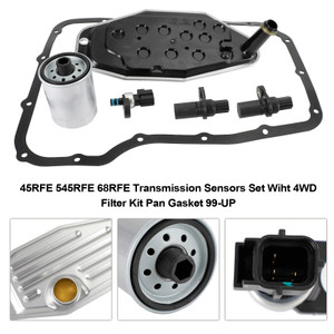 45RFE 545RFE 68RFE Transmission Sensors Set Wiht 4WD Filter Kit Pan Gasket 99-UP