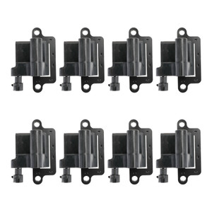 8 Pack Square Ignition Coil & Spark Plug Wire For Chevy GMC 4.8L 5.3L 6.0L 8.1L