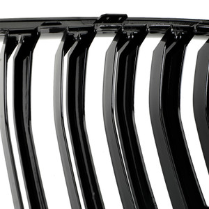 Gloss Black Front Bumper Kidney Grille Grill Fit BMW X3 F25 2011-2014 Dual Line