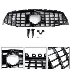 Black Front Bumper Grille Grill Fit Mercedes CLA Class W118 C118 2020-2024 GTR