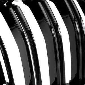 Gloss Black Front Bumper Kidney Grille Grill Fit BMW X3 X4 F25 F26 2014-2017
