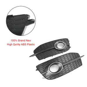 2PCS Bumper Fog Light Grill Grille 8U0807681DSP9 Fit Audi Q3 S-Line 2012-2014