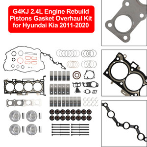 G4KJ 2.4L Engine Rebuild Pistons Gasket Overhaul Kit for Hyundai Kia 2011-2020