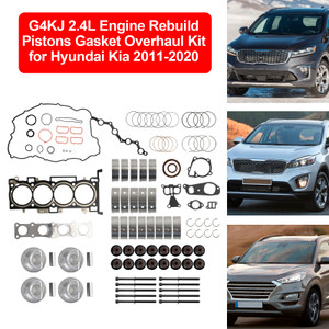 G4KJ 2.4L Engine Rebuild Pistons Gasket Overhaul Kit for Hyundai Kia 2011-2020