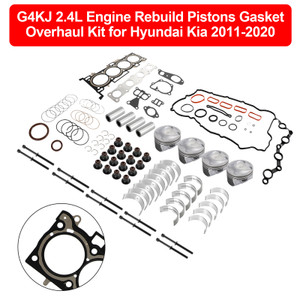 G4KJ 2.4L Engine Rebuild Pistons Gasket Overhaul Kit for Hyundai Kia 2011-2020
