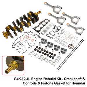 G4KJ 2.4L Engine Rebuild Kit - Crankshaft & Conrods & Pistons Gasket for Hyundai