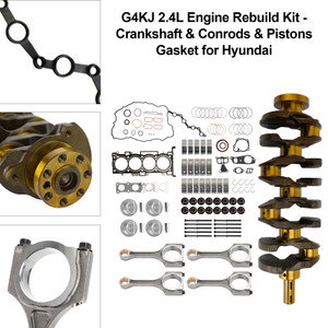 G4KJ 2.4L Engine Rebuild Kit - Crankshaft & Conrods & Pistons Gasket for Hyundai