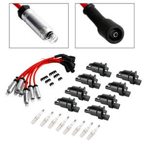8x Ignition Coil+Spark Plug+ Wire UF414 For GMC Silverado 1500 Tahoe 5.3L Generic