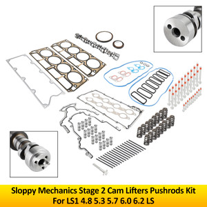 Sloppy Mechanics Stage 2 Cam Lifters Pushrods Kit For LS1 4.8 5.3 5.7 6.0 6.2 LS