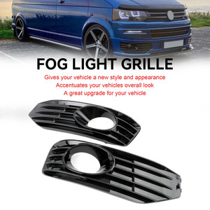 Fog Lamp Light Cover Insert S-line Grille Fit VW T5 T5.1 2010-2015 Gloss Black