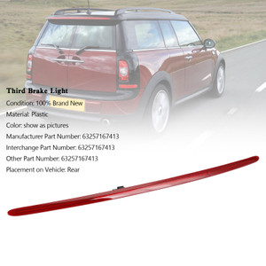 Third Brake Light w/ Red Lens 63257167413 For Mini Cooper R55 Wagon