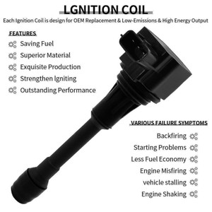 6 Ignition coil+6 Spark Plug UF550 For Infiniti G25 Nissan Maxima 3.5 V6 09-19