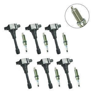 6 Ignition coil+6 Spark Plug UF550 For Infiniti G25 Nissan Maxima 3.5 V6 09-19