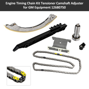 Engine Timing Chain Kit Tensioner Camshaft Adjuster for GM Equipment 12680750