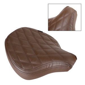 Front Raider Seat Driver Cushion Pu Diamond Brown For Tr Bobber 17-22 2020 2021