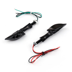 Skeleton Hand Arm LED Indicators Turn Signals Universal Fit Custom Chopper, Smoke Lens