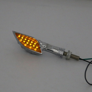 Skeleton Hand Arm LED Indicators Turn Signals Universal Fit Custom Chopper, Chrome Smoke Lens