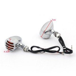 Grill Indicator Signals Harley Softail Sportster Dyna Custom Chopper Hot Rod, Chrome