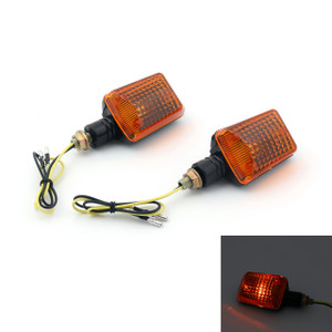 Short Stalk Indicator Turn Signal Light Blinkers Universal Fit, Amber