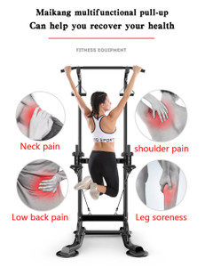 Pull-Up Bars & Squat Bar Power Tower Dip Stands Strength Training for Home Gym